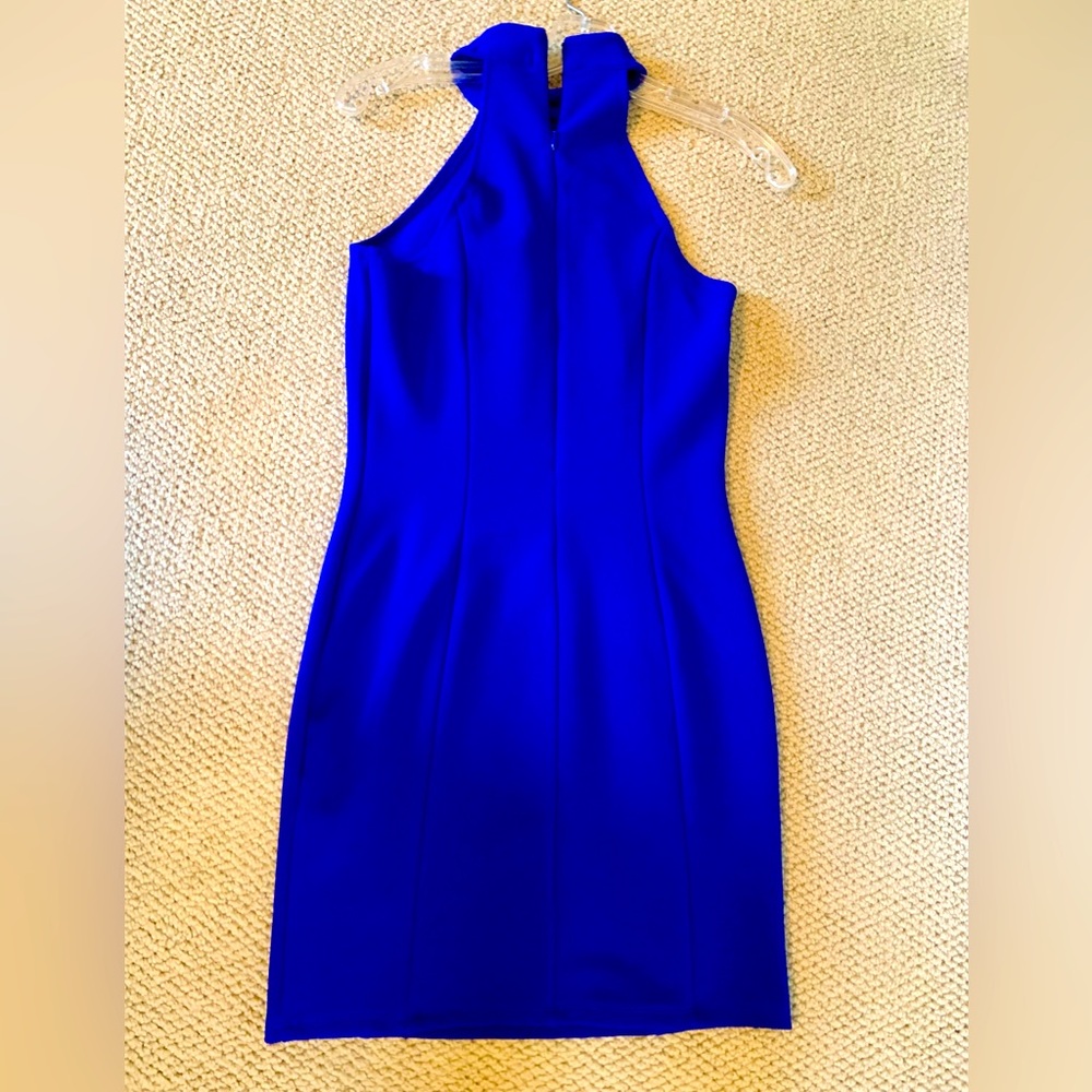 Brilliant blue cocktail dress